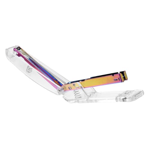 LOORGVEL Transparenter Kunststoff Tacker mit Regenbogen effekt Kompakter Handhefter für Schüler und Büro Tragbar Praktisch für Schreibtisch und Dokumentenheftung Vielseitiges LOORGVEL Transparenter Kunststoff Tacker mit Regenbogen effekt Kompakter Handhefter für Schüler und Büro Tragbar Praktisch für Schreibtisch und Dokumentenheftung Vielseitiges von LOORGVEL
