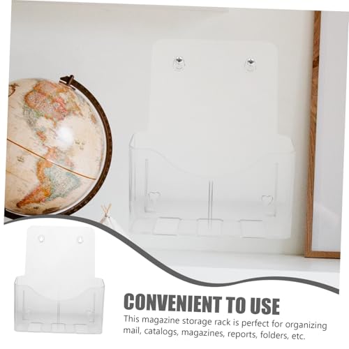 LOORGVEL Transparenter Wandhalter für Dokumente aus Robustem Abs Einlagiger Büro organizer zur Aufbewahrung von Broschüren Akten und Magazinen Platzsparend für Wandmontage im Arbeitszimmer LOORGVEL Transparenter Wandhalter für Dokumente aus Robustem Abs Einlagiger Büro organizer zur Aufbewahrung von Broschüren Akten und Magazinen Platzsparend für Wandmontage im Arbeitszimmer von LOORGVEL