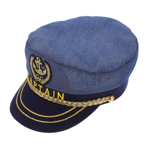 LOORGVEL Verstellbare Kapitänsmütze für Erwachsene Unisex Segler Modisches Design Strapazierfähiger Matrosenhut für Karneval und Cosplay von LOORGVEL