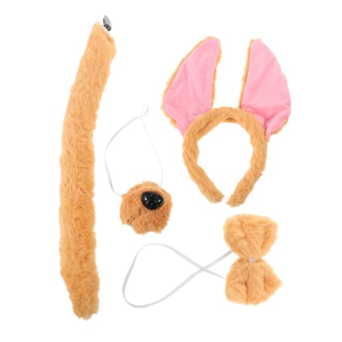 LOORGVEL Verstellbares Unisex Welpen Ohren Haarband und Schleife Kuschelige Tier Accessoires für Mädchen Jungen Erwachsene für Halloween Karneval Party LOORGVEL Verstellbares Unisex Welpen Ohren Haarband und Schleife Kuschelige Tier Accessoires für Mädchen Jungen Erwachsene für Halloween Karneval Party von LOORGVEL