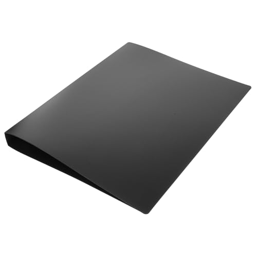 LOORGVEL Vierloch Ordner Dokumentenmappe Robust Verschleißfest Büro Schule Aktenorganizer Wichtige Papiere Sortierbar Tragbar Schwarz von LOORGVEL