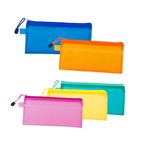 LOORGVEL Wasserdichte Net Zipper Tasche mit Reißverschluss Strapazierfähige Dokumentenmappe Wasserfester File Bag für Büro und Reise Teiliges Transparente Leichte Zufällige Zufällige Farbe von LOORGVEL