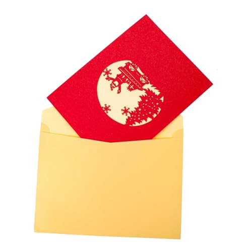 LOORGVEL Weihnachtskarte mit Weihnachtssegen Klappkarte mit Weihnachtlichem Gruß Beschreibbar und Leer im Inneren Stabile Papierqualität Festliche Holiday Greeting Card zum Teilen von von LOORGVEL