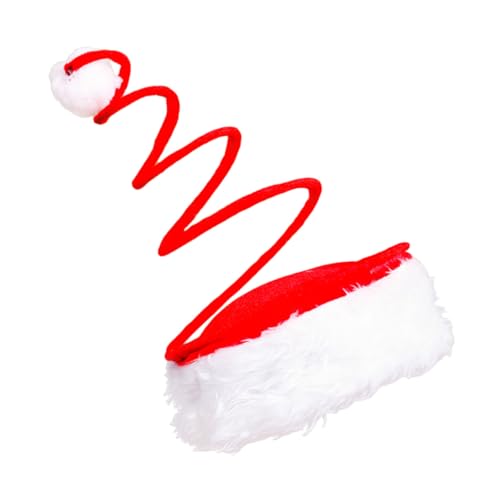LOORGVEL Weihnachtsmütze aus Weichem Vliesstoff mit Federndem Spiral Design Bequeme Kopfbedeckung für Weihnachtsfeier Festliche Partyhüte für Erwachsene Vielseitiger Christbaumschmuck von LOORGVEL