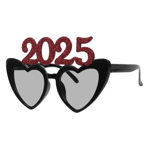 LOORGVEL Year Party Brille Herzförmiger Rahmen Leichtes Unisex Accessoire Komfortabel für Silvester Feier und Festliche Anlässe von LOORGVEL