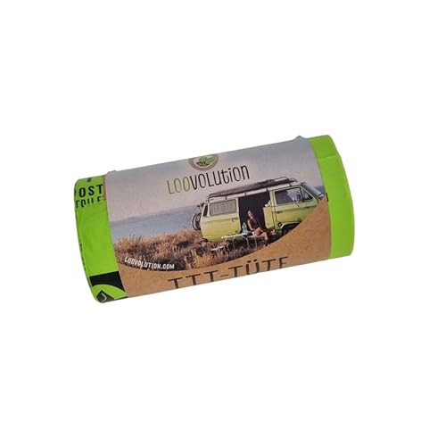 Loovolution TTT Tüte Kompostierbare Müllbeutel für umweltfreundliche Entsorgung 100% biologisch abbaubar robust reißfest für Trockentrenntoiletten Camping Küche Garten und Bioabfall nachhaltig Loovolution TTT Tüte Kompostierbare Müllbeutel für umweltfreundliche Entsorgung 100% biologisch abbaubar robust reißfest für Trockentrenntoiletten Camping Küche Garten und Bioabfall nachhaltig von LOOVOLUTION
