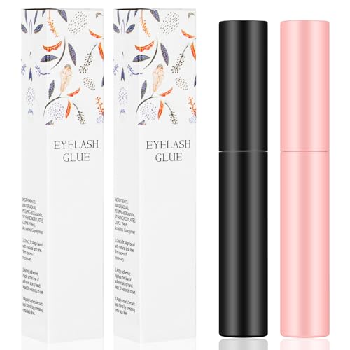 Wimpernkleber Strip, 2PC Langanhaltend und Schnelltrocken Wimpern Extensions Kleber, 5ml Lash Glue für Falsche Wimpern zum Kleben mit Extra Starkem Halt, Wimpernkleber für Wimpernverlängerung von LOPHE