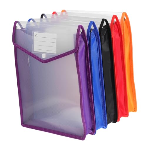 5 Stück Teiliges Dokumentenordner Erweiterbare Transparente Aktentaschen im Format mit Etikettenfach für Organisation von Unterlagen und Büromaterialien 5 Stück Teiliges Dokumentenordner Erweiterbare Transparente Aktentaschen im Format mit Etikettenfach für Organisation von Unterlagen und Büromaterialien von LOPUNER
