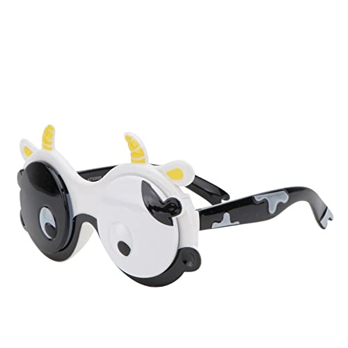LOPUNER 1 Paar Sonnenbrille Silikon Cute Cow Design Party Requisiten für Mädchen und Jungen Bunten Farben für Fotos und Feiern und Bequem zu Tragen von LOPUNER