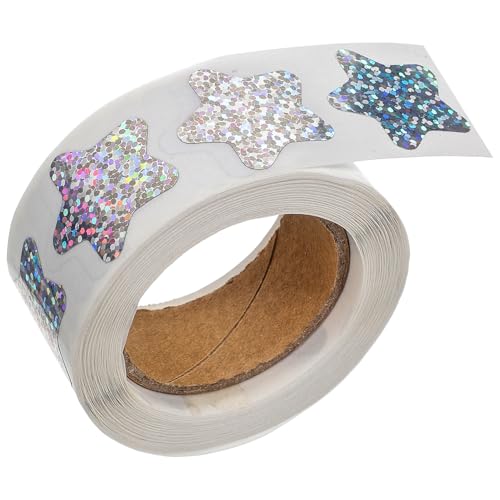LOPUNER 1 Rolle Reflektierende Sternaufkleber für Selbstklebende für Bastelarbeiten DIY Projekte und Belohnungsdiagramme PVC Dekorativ Punkt Design von LOPUNER