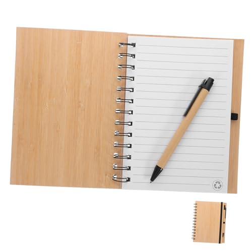 LOPUNER 1 Satz Bambus Notizbuch mit Spiralbindung und Einzigartigem Cover Kreatives Schreibset für Schule Büro und Zuhause Tragbar für Notizen Aufgaben und Ideen LOPUNER 1 Satz Bambus Notizbuch mit Spiralbindung und Einzigartigem Cover Kreatives Schreibset für Schule Büro und Zuhause Tragbar für Notizen Aufgaben und Ideen von LOPUNER