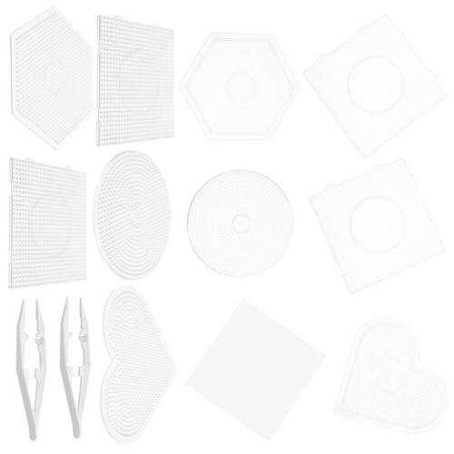 LOPUNER 1 Satz Diy Bastelperlen Teiliges Kunststoff Steckperlen Board mit Verschiedenen Formen Herz Sechseck und Zubehör für Kreative Projekte und LOPUNER 1 Satz Diy Bastelperlen Teiliges Kunststoff Steckperlen Board mit Verschiedenen Formen Herz Sechseck und Zubehör für Kreative Projekte und von LOPUNER