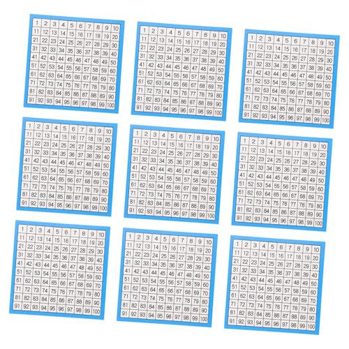 LOPUNER 10 Blatt Teiliges Zahlenchart Doppelseitiges Laminiertes Hunderter Chart Beschreibbares Mathe Poster für Unterricht Homeschooling und Vorschule LOPUNER 10 Blatt Teiliges Zahlenchart Doppelseitiges Laminiertes Hunderter Chart Beschreibbares Mathe Poster für Unterricht Homeschooling und Vorschule von LOPUNER