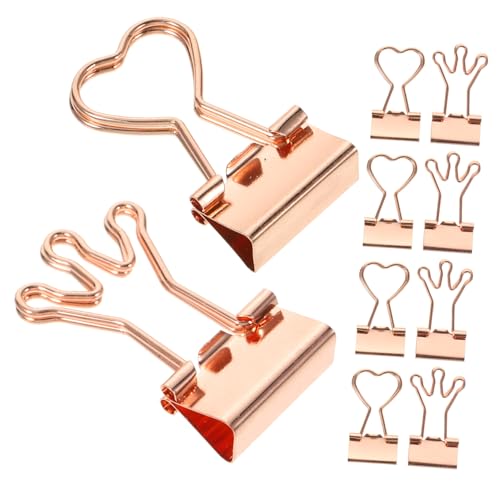 LOPUNER 10 Stück Herz Büroklammern in Roségold Starke Metallklammern zum Organisieren von Dokumenten Belegen und Kabeln Dekorative Multifunktionsklammern für Büro und Zuhause LOPUNER 10 Stück Herz Büroklammern in Roségold Starke Metallklammern zum Organisieren von Dokumenten Belegen und Kabeln Dekorative Multifunktionsklammern für Büro und Zuhause von LOPUNER