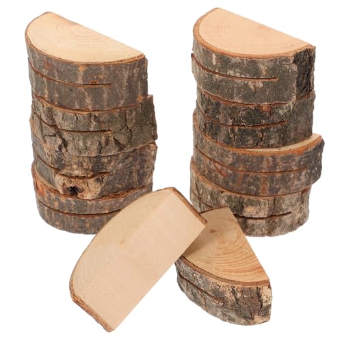 LOPUNER 10 Stück Holz Kartenhalter Halbrund für Platzkarten Menükarten und Fotos Dekorativer Tischkartenständer für Büro und Veranstaltungen von LOPUNER
