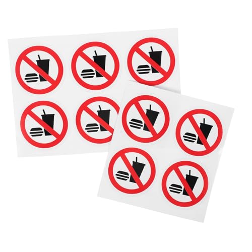 LOPUNER 10 Stück Sicherheitsaufkleber Speisen oder Getränke Selbstklebende Vinyl Warnschilder für Fabriken und Werkstätten Runde Warnhinweise für Erhöhte LOPUNER 10 Stück Sicherheitsaufkleber Speisen oder Getränke Selbstklebende Vinyl Warnschilder für Fabriken und Werkstätten Runde Warnhinweise für Erhöhte von LOPUNER