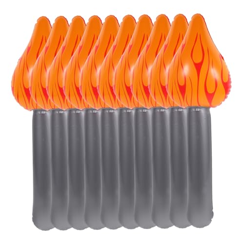 LOPUNER 10 Stück Teiliges Aufblasbares Fackelspielzeug für Sportwettbewerbe Torch Dekoration für Partys und Cosplay Accessoire zur Steigerung Veranstaltungen von LOPUNER