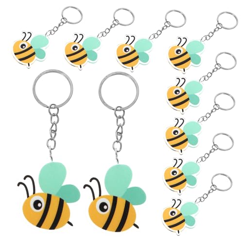 LOPUNER 10 Stück Teiliges Cartoon Bienen Schlüsselanhänger Süße Biene Anhänger für Taschen Geldbörsen Handys Deko und Praktische und Dekorative Accessoires LOPUNER 10 Stück Teiliges Cartoon Bienen Schlüsselanhänger Süße Biene Anhänger für Taschen Geldbörsen Handys Deko und Praktische und Dekorative Accessoires von LOPUNER