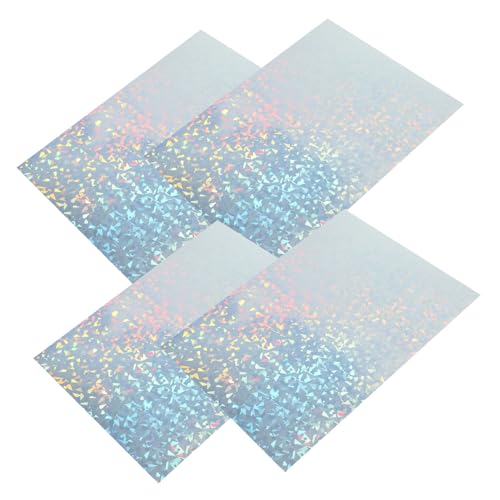 LOPUNER 10Blätter Selbstklebendes Holografisches Druckpapier Bedruckbare Vinylfolie für DIY Etiketten Vielseitig Einsetzbar für Büro Schule und Kunstprojekte von LOPUNER