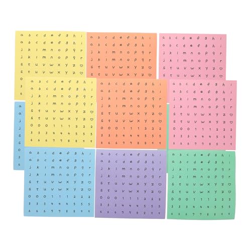 LOPUNER 12 Blatt Selbstklebende Alphabet und Zahlen Aufkleber Bunte Koreanische DIY Sticker für Scrapbooking Journals Karten und Notizbuchdekoration Handgeschriebener Stil Einfach LOPUNER 12 Blatt Selbstklebende Alphabet und Zahlen Aufkleber Bunte Koreanische DIY Sticker für Scrapbooking Journals Karten und Notizbuchdekoration Handgeschriebener Stil Einfach von LOPUNER