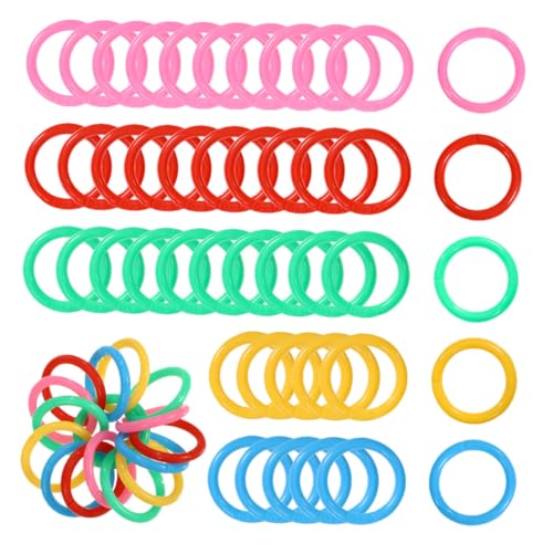 LOPUNER 150 Stück Teiliges Bunte Kunststoff Binder Ringe Innen Ø Offene Buchringe Vielseitig für Karteikarten Quizkarten Büro Schule Zuhause Organizer von LOPUNER