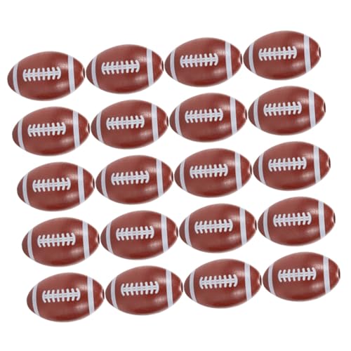 LOPUNER 20 Stück Holzperlen Rugby Fußball Form Bunte Spacer Perlen für Armbänder DIY Schmuckherstellung und Kreative Projekte für Schlüsselanhänger und Wohnungsdeko von LOPUNER