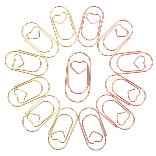 LOPUNER 30 Stück Herzförmige Büroklammern aus Metall Dekorative Clips Roségold und Gold für Büro Schule und Kreative Projekte Organisieren von Dokumenten und Fotos LOPUNER 30 Stück Herzförmige Büroklammern aus Metall Dekorative Clips Roségold und Gold für Büro Schule und Kreative Projekte Organisieren von Dokumenten und Fotos von LOPUNER