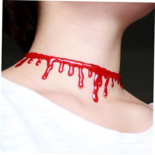 LOPUNER 4 Stück Handgemachte Blutige Gothic Halsketten Rot Halloween Party Ball Zubehör LOPUNER 4 Stück Handgemachte Blutige Gothic Halsketten Rot Halloween Party Ball Zubehör von LOPUNER