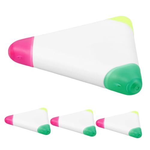 LOPUNER 4 Stück Kreative Dreieckige Fluoreszierende Marker Textmarker für Schule und Büro für Diy Scrapbooking und Notizen von LOPUNER