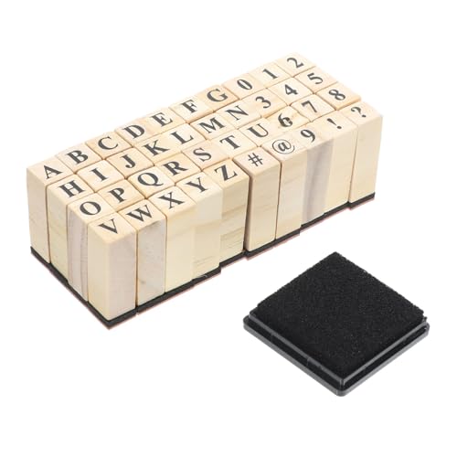 LOPUNER 40 Stück Teiliges Holzstempel mit Vintage Alphabet Design Kleine Buchstabenstempel für Scrapbooking DIY Kartengestaltung Tagebuch und Bastelprojekte Wiederverwendbare von LOPUNER