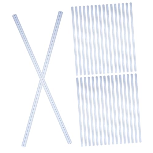 LOPUNER 40 Stück Transparent Pull Rod Clip Bindemittel Clips Buchbinderklammern Gleitgriff-bindungsstangen Dateischiebeclip Klemmbinder Objektträgermappen Aus Kunststoff Binderstreifen Abs von LOPUNER