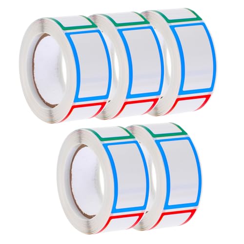 LOPUNER 5 Rollen Selbstklebende Farbige Blanko Etiketten Multifunktionale Flaschenaufkleber zum Beschriften DIY Küchen Gewürzglas Labels Langlebige Platzsparende Aufkleber LOPUNER 5 Rollen Selbstklebende Farbige Blanko Etiketten Multifunktionale Flaschenaufkleber zum Beschriften DIY Küchen Gewürzglas Labels Langlebige Platzsparende Aufkleber von LOPUNER