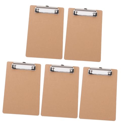 LOPUNER 5 Stück Mini Klemmbretter Tragbare Clipboard für Büro Schule und Zuhause Stabil und Langlebig für Dokumente Notizen und Menüs von LOPUNER