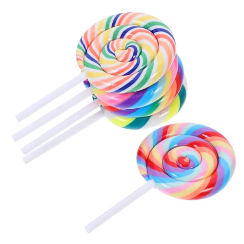 LOPUNER 5 Stück Realistische Polymer Clay Regenbogen Lollipop Dekoration Fotorequisite für Hochzeiten Geburtstagsfeiern und Besondere Anlässe LOPUNER 5 Stück Realistische Polymer Clay Regenbogen Lollipop Dekoration Fotorequisite für Hochzeiten Geburtstagsfeiern und Besondere Anlässe von LOPUNER