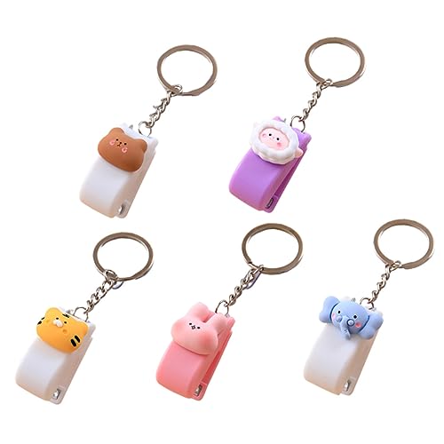 LOPUNER 5 Stück Teiliges Mini Tacker mit Schlüsselanhänger Cartoon Heftgerät für Schule und Büro Tragbar Farbenfrohe Tierdesigns Hasen Schaf Bär Tiger Elefant LOPUNER 5 Stück Teiliges Mini Tacker mit Schlüsselanhänger Cartoon Heftgerät für Schule und Büro Tragbar Farbenfrohe Tierdesigns Hasen Schaf Bär Tiger Elefant von LOPUNER