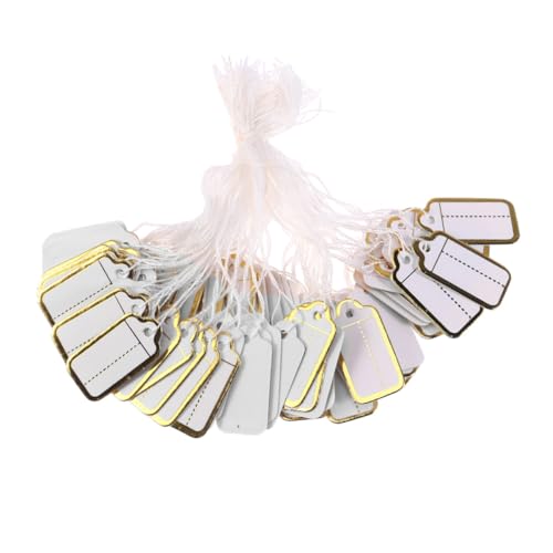 LOPUNER 500 Stück Schmuck Preisschilder mit Goldenem Blanko Hängeetiketten für Armband Ring Halskette Eleganter Schmuckanhänger für Geschenkverpackung LOPUNER 500 Stück Schmuck Preisschilder mit Goldenem Blanko Hängeetiketten für Armband Ring Halskette Eleganter Schmuckanhänger für Geschenkverpackung von LOPUNER