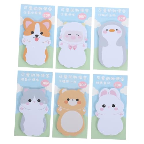 LOPUNER 6 Sätze Cute Cartoon Sticky Memo Pads Selbstklebende Notizblöcke für Schule Büro und Zuhause Tier Designs für Kreative Notizen und Erinnerungen LOPUNER 6 Sätze Cute Cartoon Sticky Memo Pads Selbstklebende Notizblöcke für Schule Büro und Zuhause Tier Designs für Kreative Notizen und Erinnerungen von LOPUNER