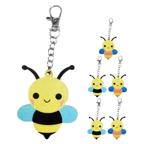 LOPUNER 6 Stück Neuartige Schlüsselanhänger Mit Flügeln Süßer Cartoon Bienen Schlüsselring Anhänger Klassenzimmer Für Kleine Bienen Charm Biene Ornamente Bienen LOPUNER 6 Stück Neuartige Schlüsselanhänger Mit Flügeln Süßer Cartoon Bienen Schlüsselring Anhänger Klassenzimmer Für Kleine Bienen Charm Biene Ornamente Bienen von LOPUNER