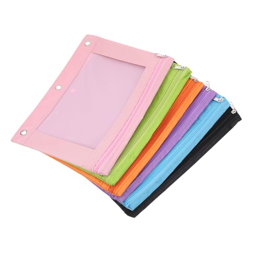 LOPUNER 6 Stück Taschenbeutel Ordnertasche aus Stoff Binder Federmäppchen 3-Loch-Mappentaschen Bleistiftfälle reißverschlüsse spannverschluss Schreibwaren Binder aus Oxford-Stoff Etui PVC LOPUNER 6 Stück Taschenbeutel Ordnertasche aus Stoff Binder Federmäppchen 3-Loch-Mappentaschen Bleistiftfälle reißverschlüsse spannverschluss Schreibwaren Binder aus Oxford-Stoff Etui PVC von LOPUNER