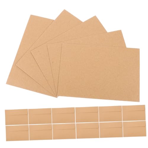 LOPUNER 60Stücke Selbstklebende Kraftpapier Umschläge Beschreibbare Versandumschläge für Hochzeitseinladungen Elegante Briefumschläge für Verschiedene Anlässe Sicherer Verschluss von LOPUNER