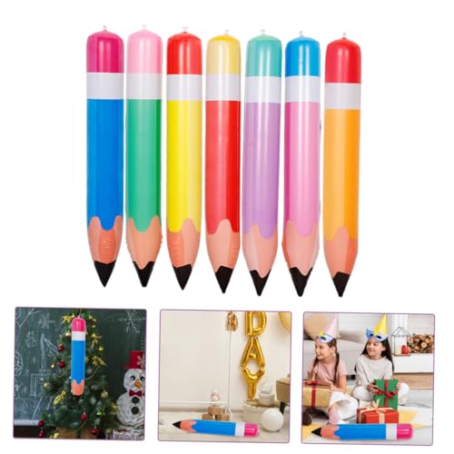 LOPUNER 7 Stück Teiliges PVC Aufblasbares Bleistift Große Farbenfrohe Schulanfang Deko Leichte Einfache Aufhängung Sichere Klassenzimmer Requisite für Party und Foto LOPUNER 7 Stück Teiliges PVC Aufblasbares Bleistift Große Farbenfrohe Schulanfang Deko Leichte Einfache Aufhängung Sichere Klassenzimmer Requisite für Party und Foto von LOPUNER