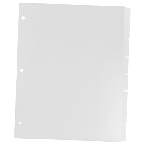 LOPUNER 8 Blätter Teiliges Register mit Abnehmbaren Registerkarten Organizer Trennblätter für Ringordner Farbige Binder Einlagen für Schnelles Dokumentenmanagement und Effiziente von LOPUNER