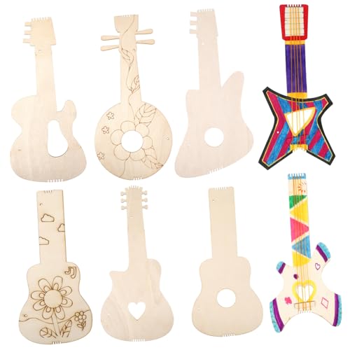 LOPUNER 8 Stück Holzgitarre Mini-Gitarre Pappgitarre gefälschte Gitarre unvollendete Gitarrenausschnitte Dekorationen Unvollendeter Gitarrenausschnitt unvollendete Holzausschnitte Pappel LOPUNER 8 Stück Holzgitarre Mini-Gitarre Pappgitarre gefälschte Gitarre unvollendete Gitarrenausschnitte Dekorationen Unvollendeter Gitarrenausschnitt unvollendete Holzausschnitte Pappel von LOPUNER