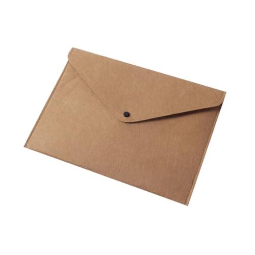LOPUNER Filz Dokumentenmappe mit Praktischem Druckknopf Braune Filztasche für Büro und Zuhause Reißfestes Material Vielseitiger Dokumentenorganizer für Sichere Aufbewahrung LOPUNER Filz Dokumentenmappe mit Praktischem Druckknopf Braune Filztasche für Büro und Zuhause Reißfestes Material Vielseitiger Dokumentenorganizer für Sichere Aufbewahrung von LOPUNER