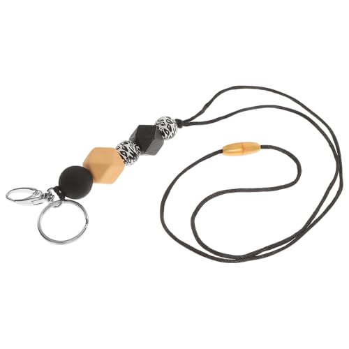 LOPUNER Holzperlen Ausweishalter Lanyard mit Ketten für Id Karten Schlüssel und Badges Accessoire für Damen und Leicht und Tragbar für Schule und Büro LOPUNER Holzperlen Ausweishalter Lanyard mit Ketten für Id Karten Schlüssel und Badges Accessoire für Damen und Leicht und Tragbar für Schule und Büro von LOPUNER