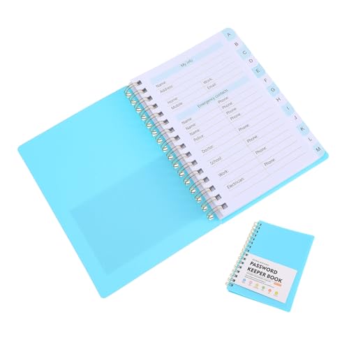 LOPUNER Passwortbuch mit Alphabetischem Register Hardcover Passwort Organizer und Notizbuch für Senioren mit Multifunktionalen und Hochwertigem Papier für Effiziente Verwaltung von Logins von LOPUNER