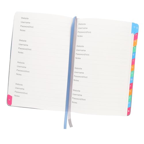 LOPUNER Passwortbuch mit Bunten Alphabetischen Registerkarten Tragbares Notizbuch für Internet Passwörter und Adressen Praktischer Passwort Organizer für Einfache Verwaltung und Schnelle LOPUNER Passwortbuch mit Bunten Alphabetischen Registerkarten Tragbares Notizbuch für Internet Passwörter und Adressen Praktischer Passwort Organizer für Einfache Verwaltung und Schnelle von LOPUNER