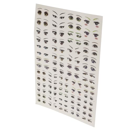 LOPUNER Selbstklebende Anime Augen Sticker Cartoon Augenaufkleber für DIY Figuren Vielfältige Muster Papieraufkleber für Tonpuppen Dekoration Langlebig und Vielseitig für Bastelprojekte von LOPUNER