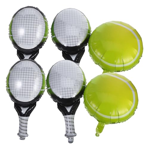 LOPUNER Teiliges Tennis Party Luftballon Metallic Folienballons in Tennisball und Tennisschläger Form Vielseitige Partydekoration für Sportmottos Geburtstagsfeiern Lebendige Glänzende LOPUNER Teiliges Tennis Party Luftballon Metallic Folienballons in Tennisball und Tennisschläger Form Vielseitige Partydekoration für Sportmottos Geburtstagsfeiern Lebendige Glänzende von LOPUNER