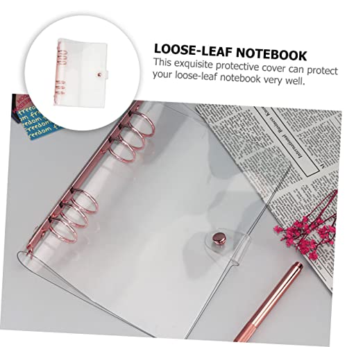 LOPUNER Transparentes PVC Ringbuch Cover Leichtes Tragbares Schutzcover für Loseblattsammlungen Nachfüllbares Scrapbook Praktischer Organizer mit Löchern Geschenkidee für Familie und von LOPUNER